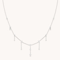 Necklaces & Bracelets - Cosmic Charm Drop Necklace in Silver - Necklaces - Astrid &amp; Miyu