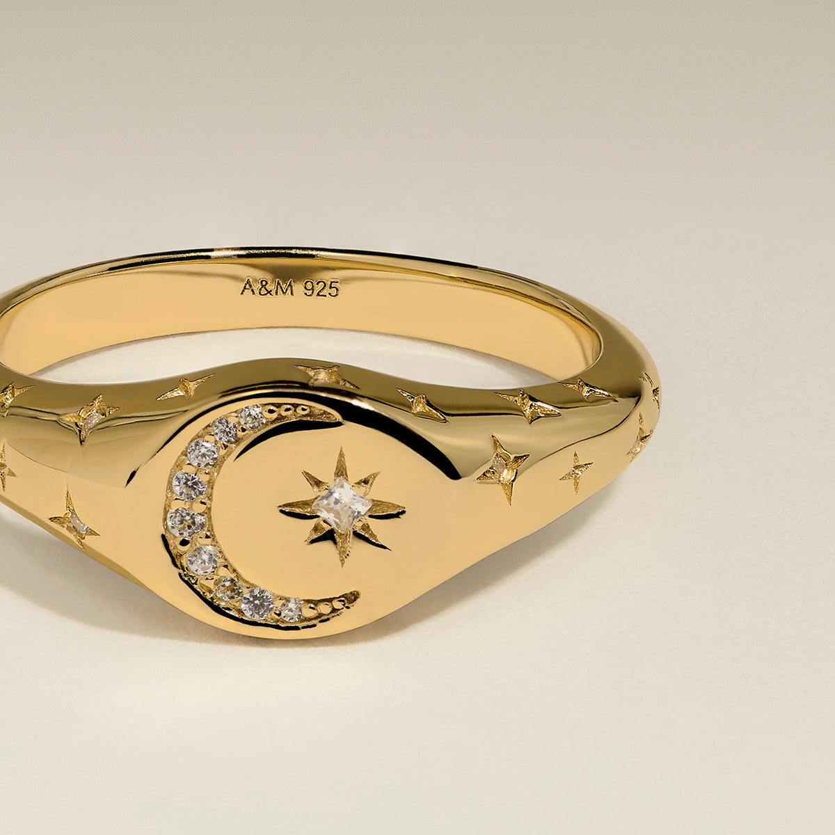 Cosmic Signet Ring in Gold