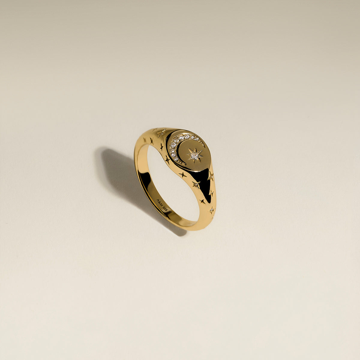 Cosmic Signet Ring in Gold