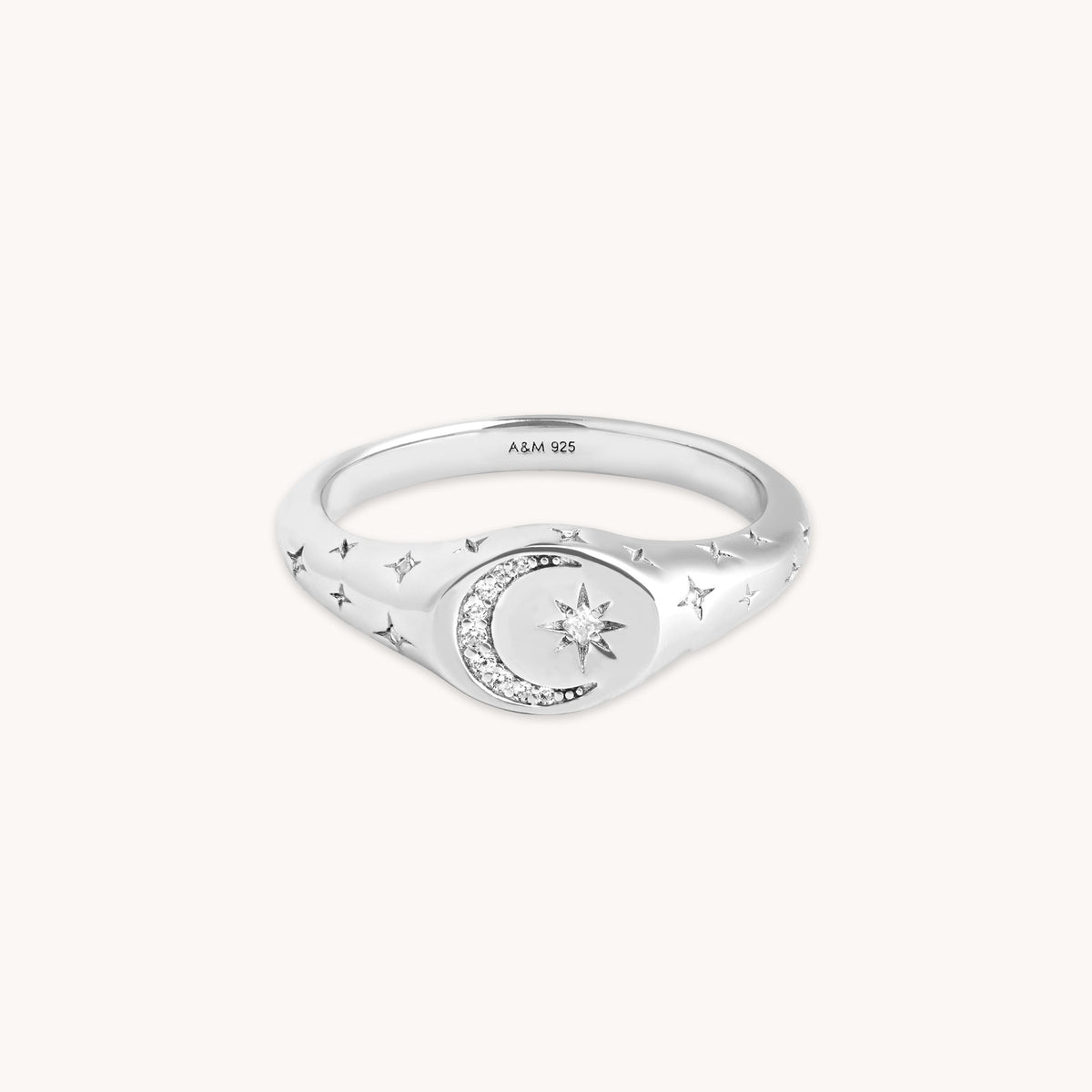 Cosmic Crystal SIlver Signet Ring | Astrid & Miyu