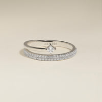 Pavé Crystal Illusion Ring in Silver