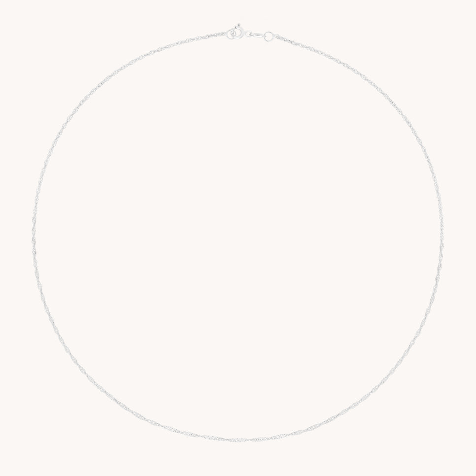 Bold Astrid Chain Necklace in Solid White Gold-Astrid &amp; Miyu