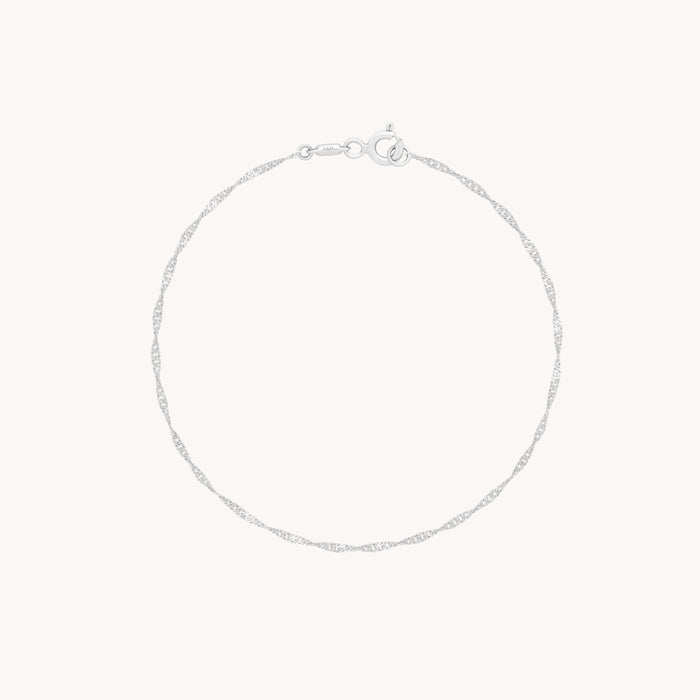 Astrid Chain Bracelet in Solid White Gold-Astrid &amp; Miyu