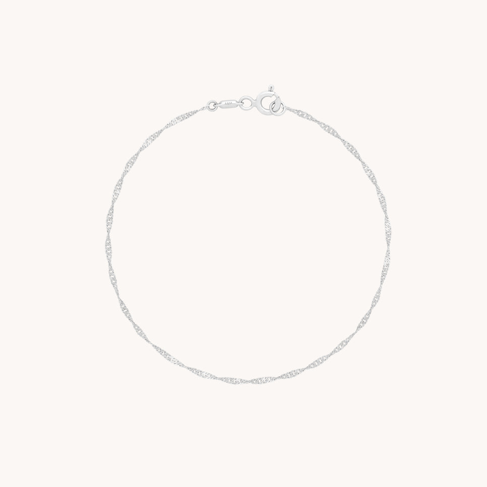 Astrid Chain Bracelet in Solid White Gold-Astrid &amp; Miyu