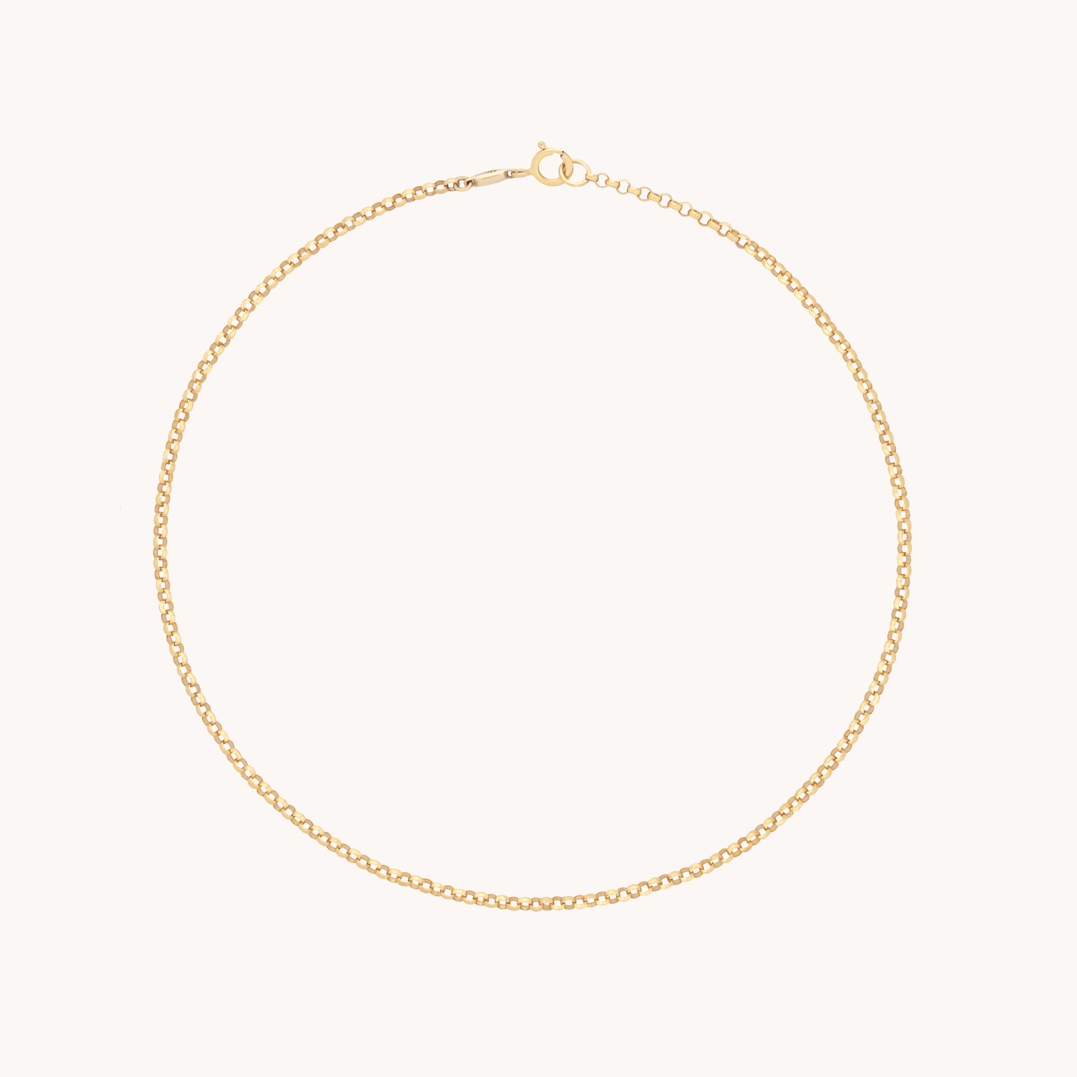Chelsea Chain Anklet in Solid Gold-Astrid &amp; Miyu