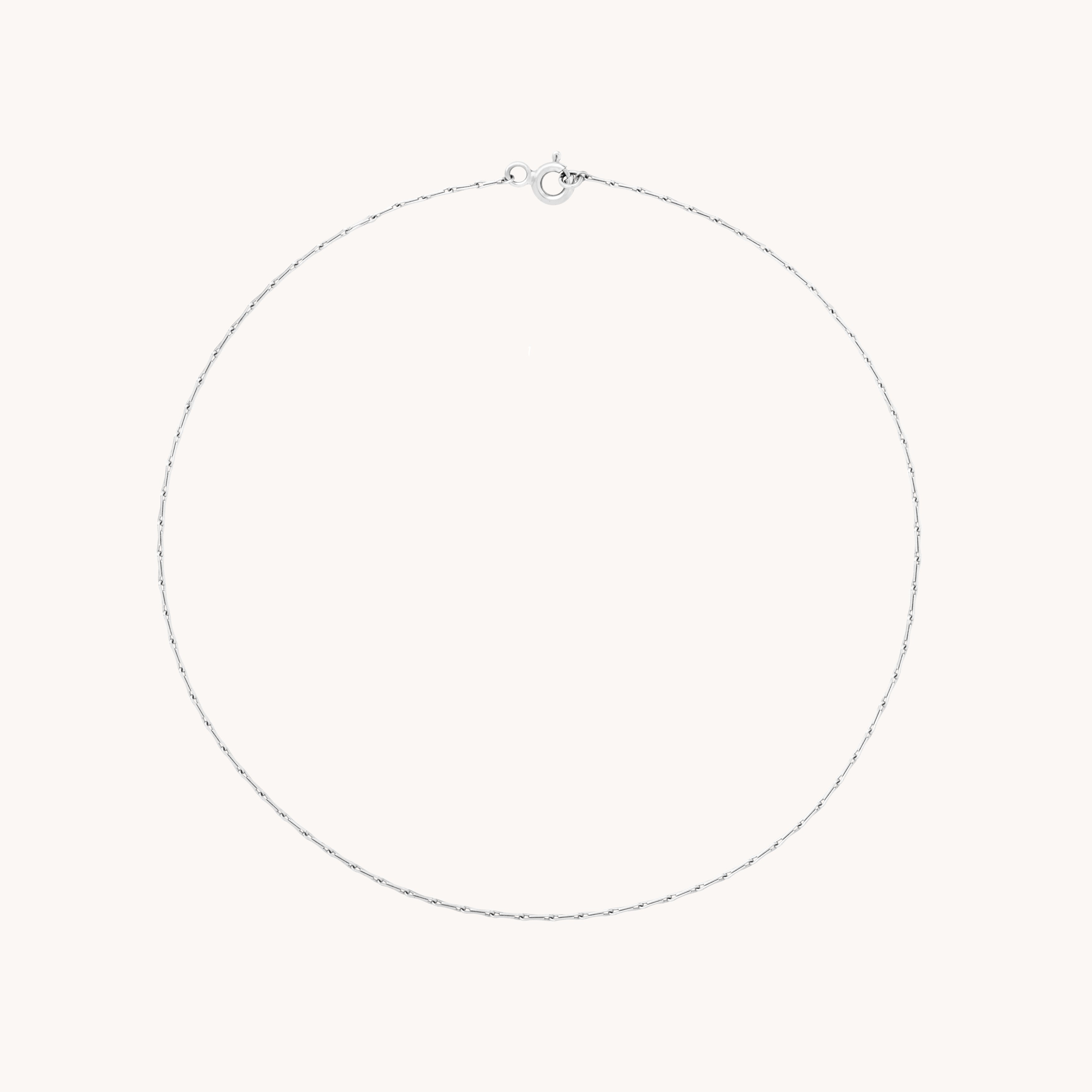 Marylebone Chain Anklet in Solid White Gold-Astrid &amp; Miyu