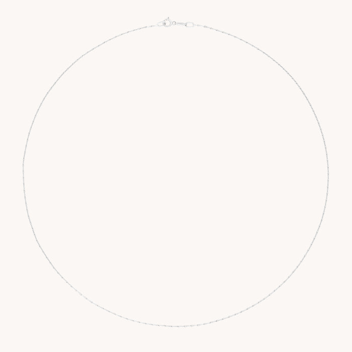Marylebone Chain Necklace in Solid White Gold-Astrid &amp; Miyu