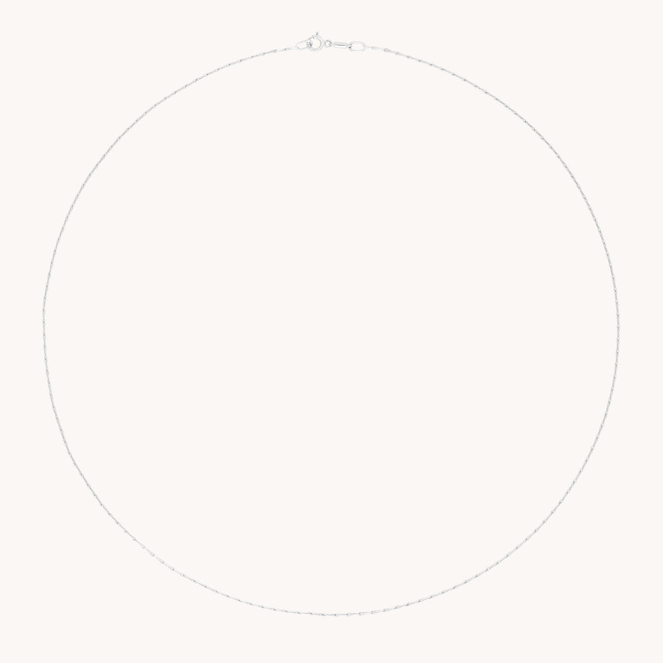 Marylebone Chain Necklace in Solid White Gold-Astrid &amp; Miyu