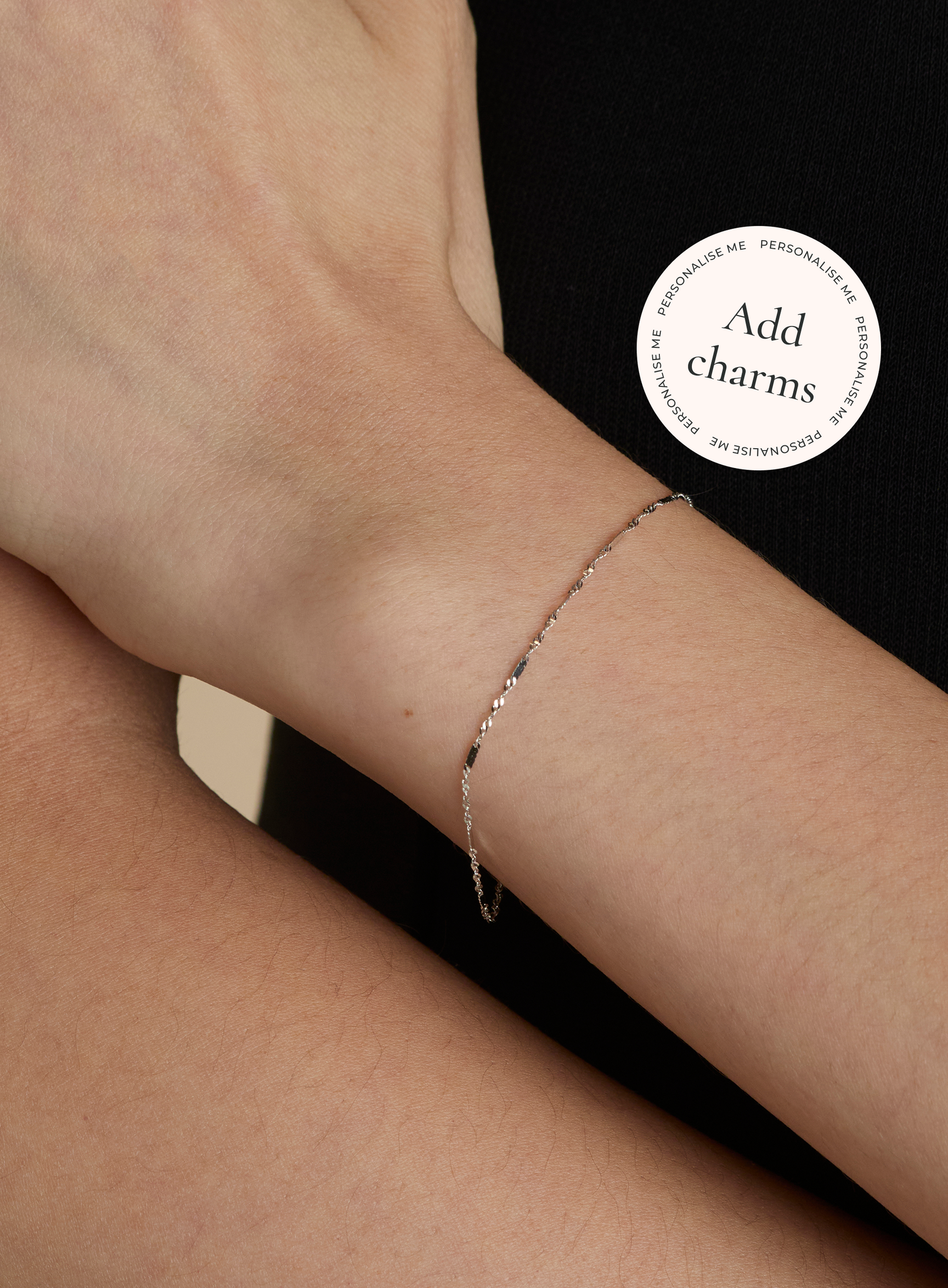 Astrid Story Chain Bracelet in Solid White Gold-Astrid &amp; Miyu