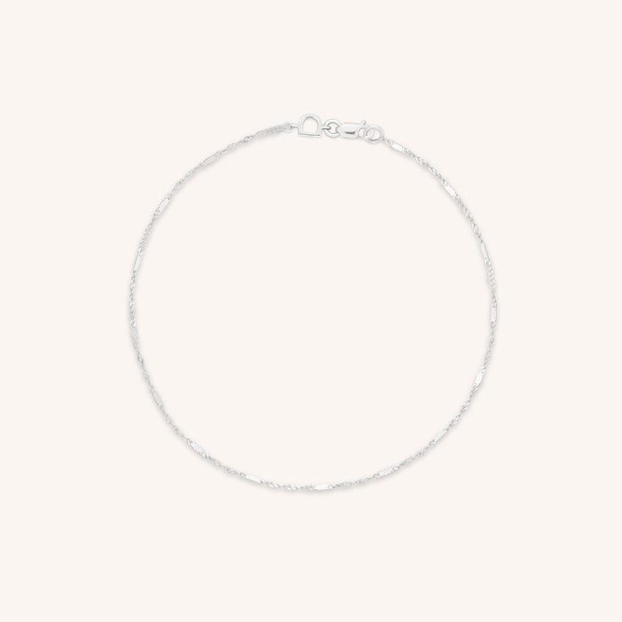 Astrid Story Chain Bracelet in Solid White Gold-Astrid &amp; Miyu