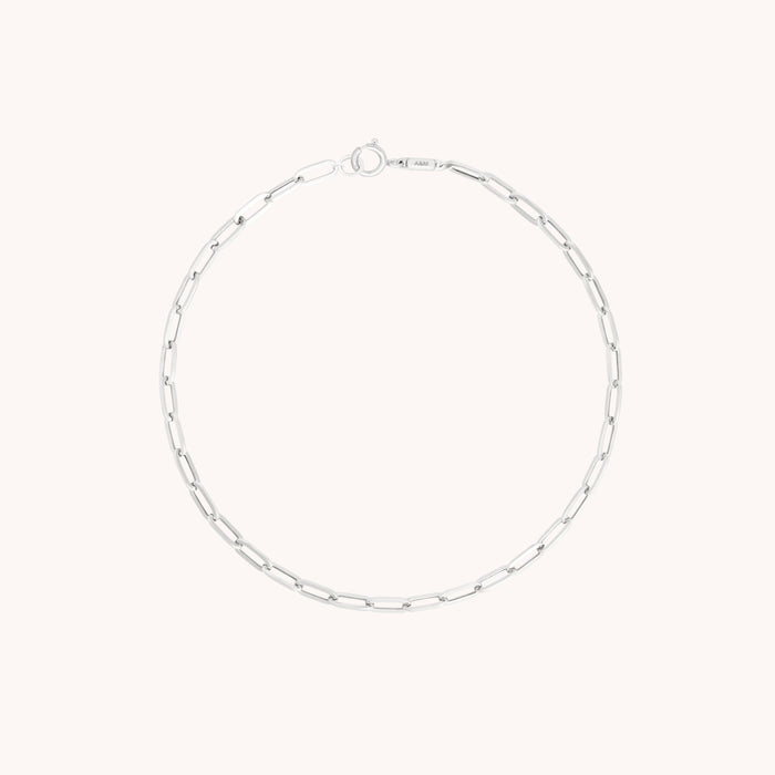 Piccadilly Chain Bracelet in Solid White Gold-Astrid &amp; Miyu