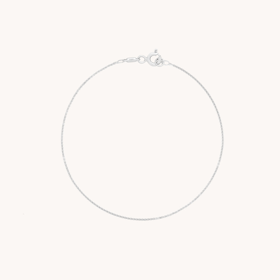 Shoreditch Chain Bracelet in Solid White Gold-Astrid &amp; Miyu