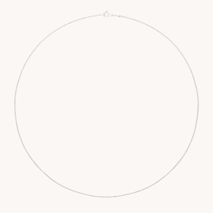 Shoreditch Chain Necklace in Solid White Gold-Astrid &amp; Miyu