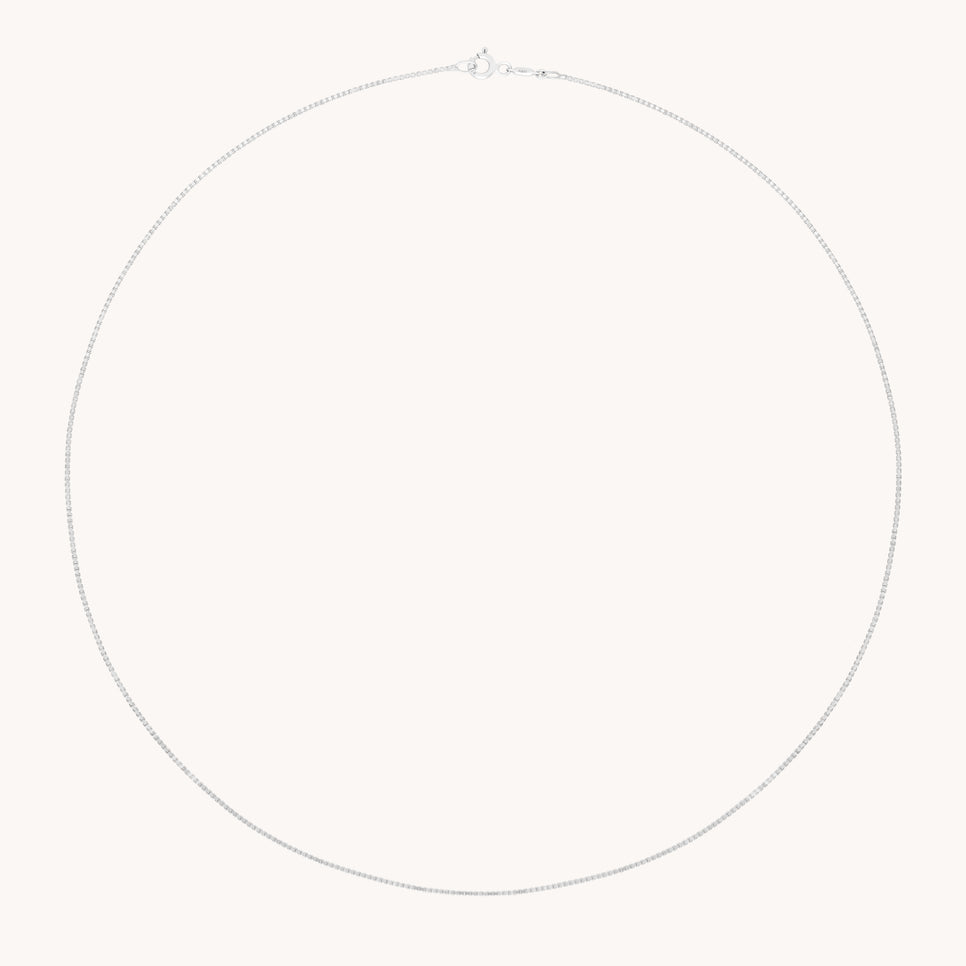 Shoreditch Chain Necklace in Solid White Gold-Astrid &amp; Miyu