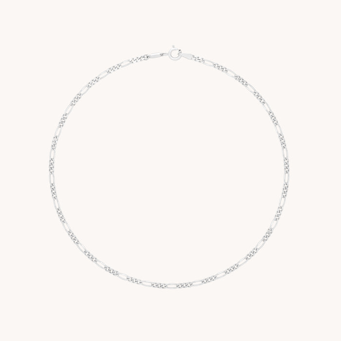 Soho Chain Anklet in Solid White Gold-Astrid &amp; Miyu