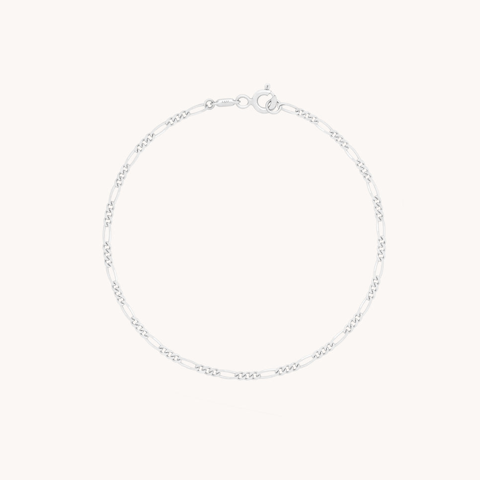Soho Chain Bracelet in Solid White Gold-Astrid &amp; Miyu