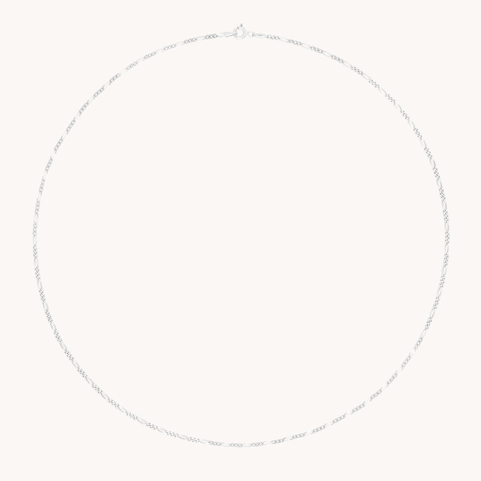 Soho Chain Necklace in Solid White Gold-Astrid &amp; Miyu