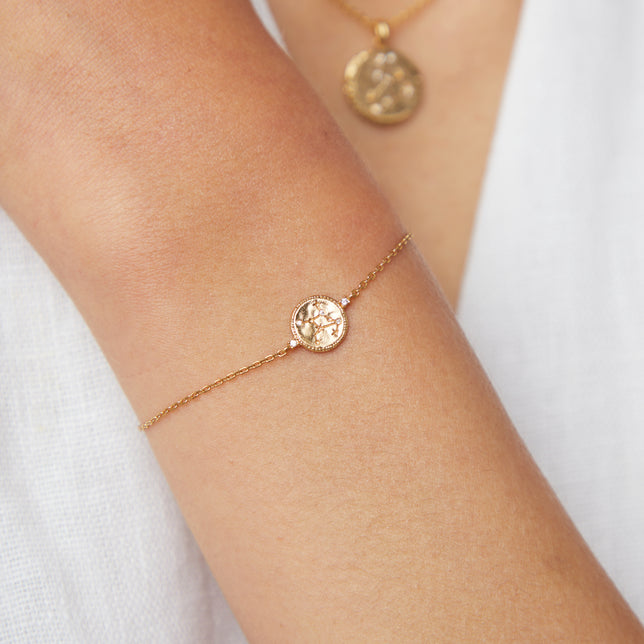 18k Gold Plated Jewellery - Virgo Zodiac Bracelet in Gold - Zodiac - Astrid & Miyu