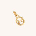 18k Gold Plated Jewellery - Cancer Zodiac Talisman Charm in Gold - Talisman Charm - Astrid &amp; Miyu
