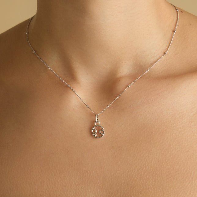 Cancer Jewellery - Cancer Zodiac Talisman Charm in Silver - Talisman Charm - Astrid & Miyu