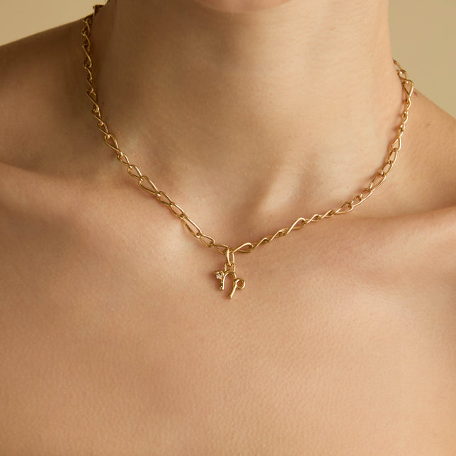 18k Gold Plated Jewellery - Capricorn Zodiac Talisman Charm in Gold - Talisman Charm - Astrid & Miyu