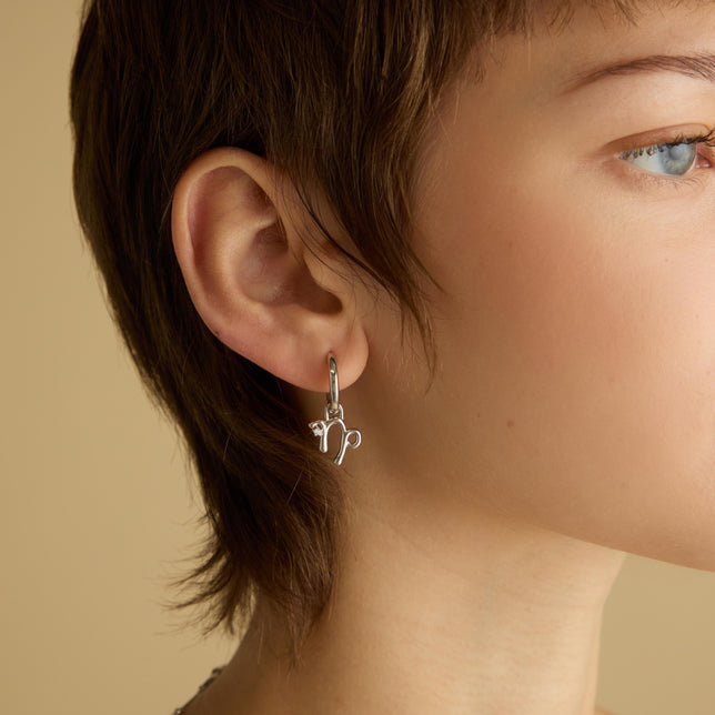 Capricorn Jewellery - Capricorn Zodiac Talisman Charm in Silver - Talisman Charm - Astrid & Miyu