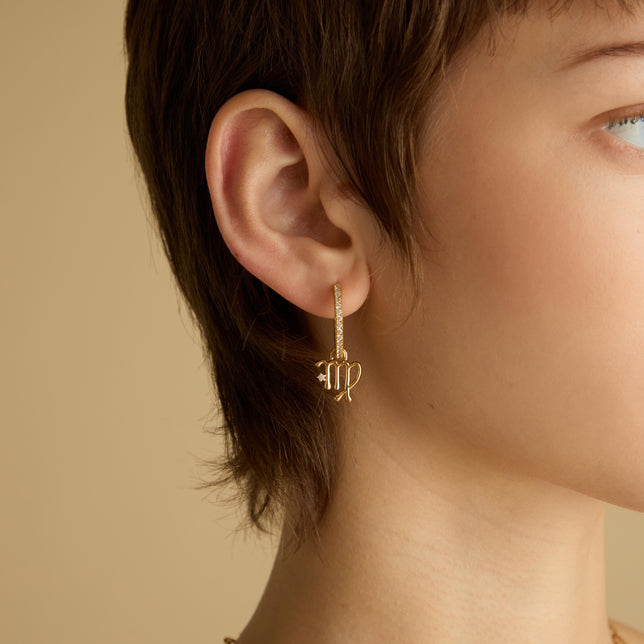 18k Gold Plated Jewellery - Virgo Zodiac Talisman Charm in Gold - Talisman Charm - Astrid & Miyu