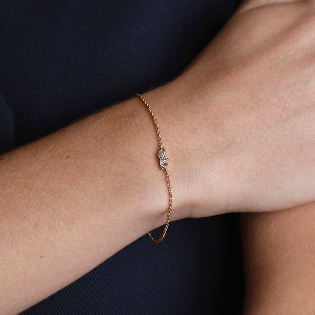 Crystal Cluster Pendant Bracelet in Gold-Astrid &amp; Miyu