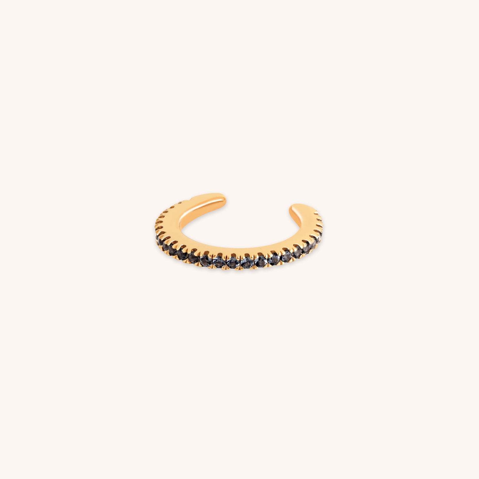 Black Pavé Ear Cuff in Gold-Astrid &amp; Miyu