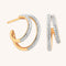 Pavé Illusion Hoops in Gold-Astrid &amp; Miyu