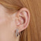 Pavé Illusion Hoops in Silver-Astrid &amp; Miyu
