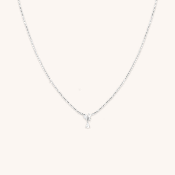 Crystal Cluster Pendant Necklace in Silver-Astrid &amp; Miyu