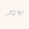 Crystal Duo Studs in Silver-Astrid &amp; Miyu