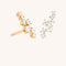 Crystal Trail Climber Studs in Gold-Astrid &amp; Miyu