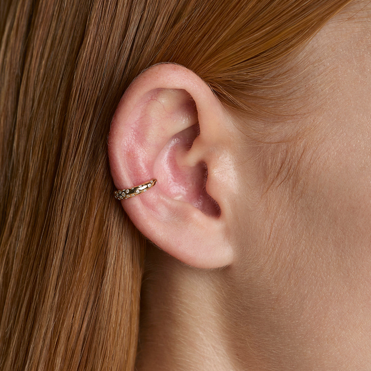 Crystal Scatter Ear Cuff in Gold-Astrid &amp; Miyu