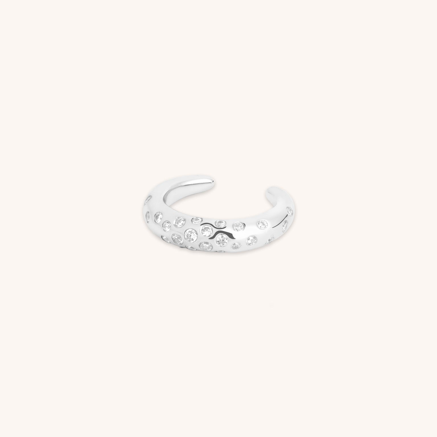Crystal Scatter Ear Cuff in Silver-Astrid &amp; Miyu