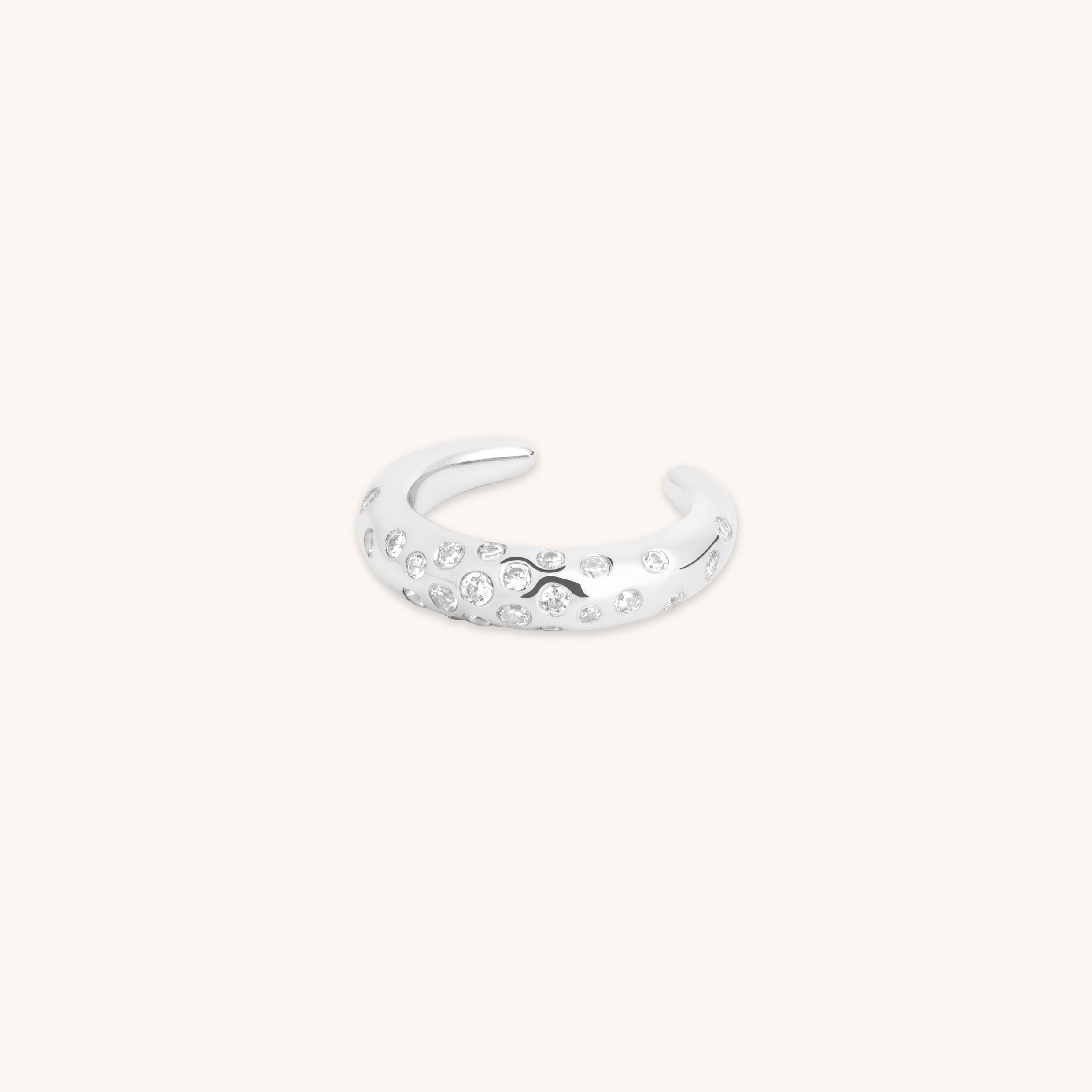 Crystal Scatter Ear Cuff in Silver-Astrid &amp; Miyu