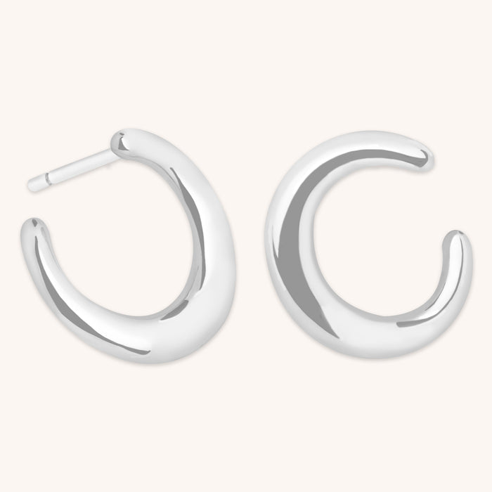 Orbit Small Hoops in Silver-Astrid &amp; Miyu