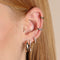 Crystal Scatter Dome Hoop in Gold-Astrid &amp; Miyu