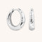 Crystal Scatter Dome Hoop in Silver-Astrid &amp; Miyu