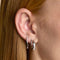 Crystal Scatter Dome Hoop in Silver-Astrid &amp; Miyu