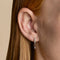 Crescent Moon Charm Huggies in Silver-Astrid &amp; Miyu