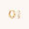 Crystal Trail Huggies in Gold-Astrid &amp; Miyu