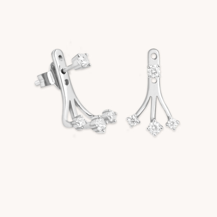 Crystal Ear Jacket in Silver-Astrid &amp; Miyu