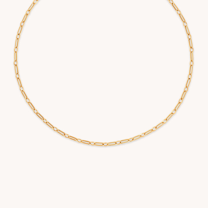 Paperclip Chain Necklace in Gold-Astrid &amp; Miyu