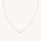 Crescent Moon Pendant Necklace in Silver-Astrid &amp; Miyu