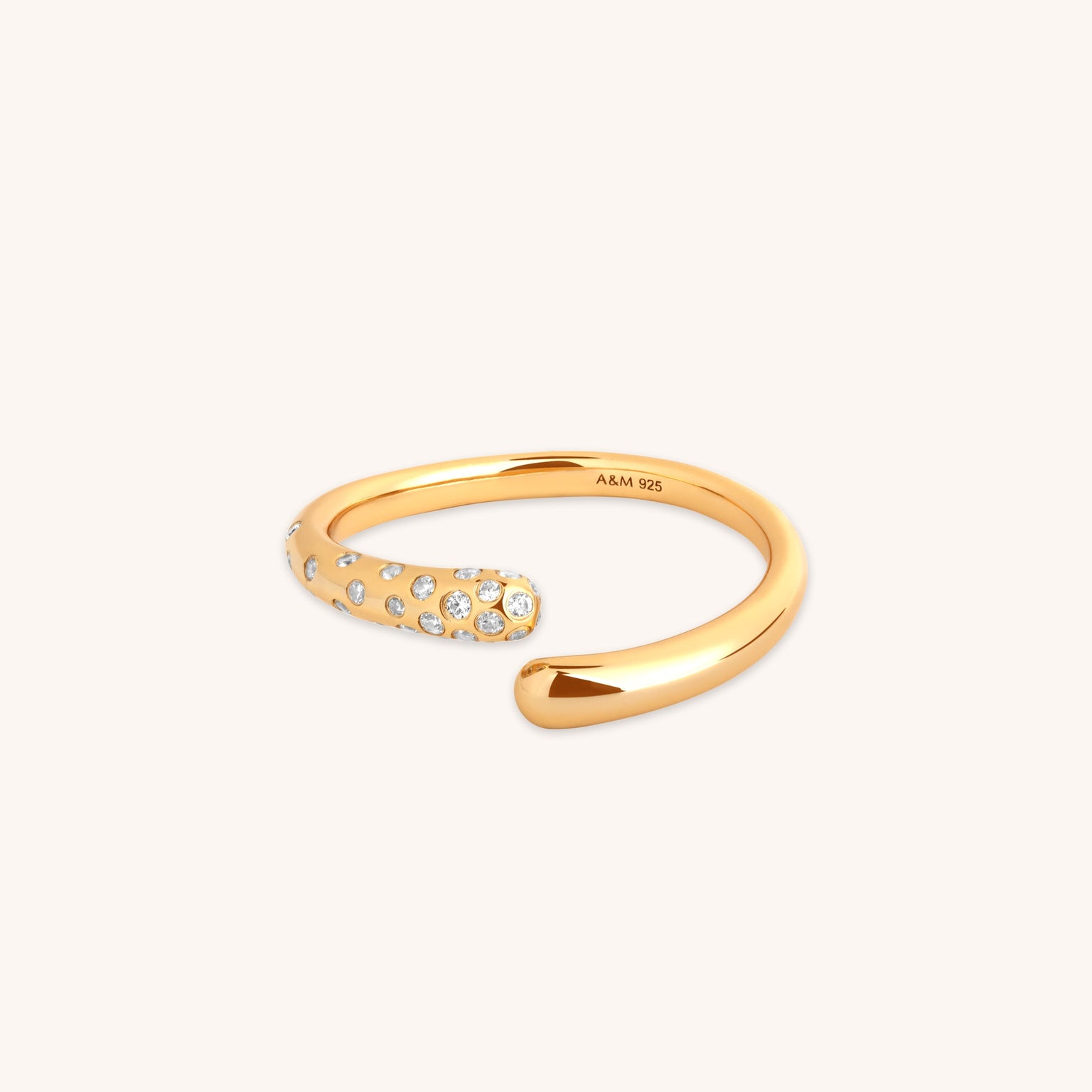 Crystal Scatter Dome Ring in Gold-Astrid &amp; Miyu