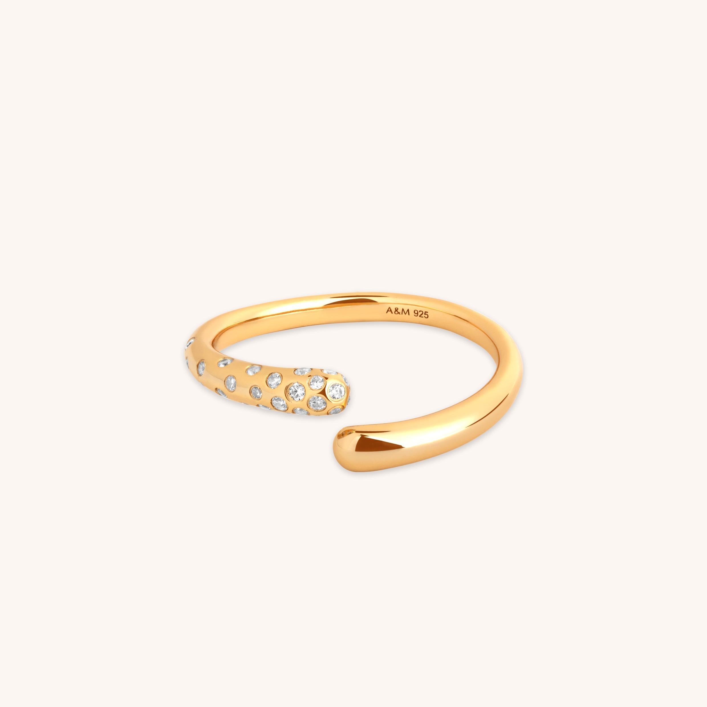 Crystal Scatter Dome Ring in Gold-Astrid &amp; Miyu