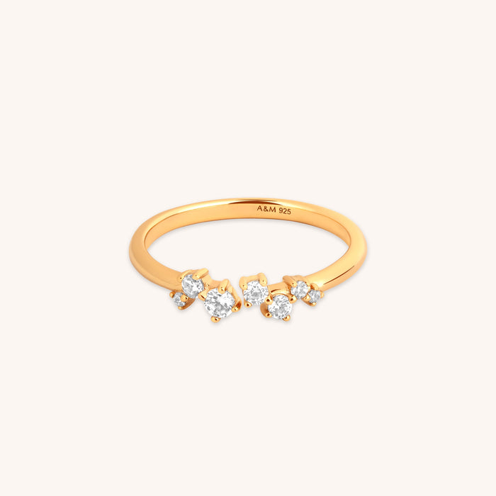 Crystal Trail Open Ring in Gold-Astrid &amp; Miyu