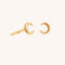 Crescent Moon Studs in Gold-Astrid &amp; Miyu